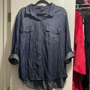 Ana denim colored button down